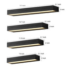 Lintel Modern Linear Porch Light | Black Aluminum LED Entry Wall Bar, Waterproof Indoor and Outdoor