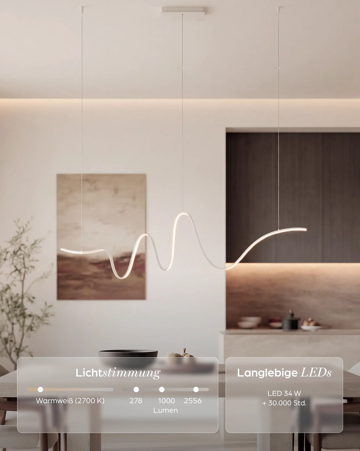 Lyra Modern Linear Pendant Light | Black Aluminum LED Chandelier for Dining Table and Kitchen Island