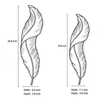 Plume Sculptural Feather Wall Light | Modern LED Wall Sconce in White, Blue or Pink Resin