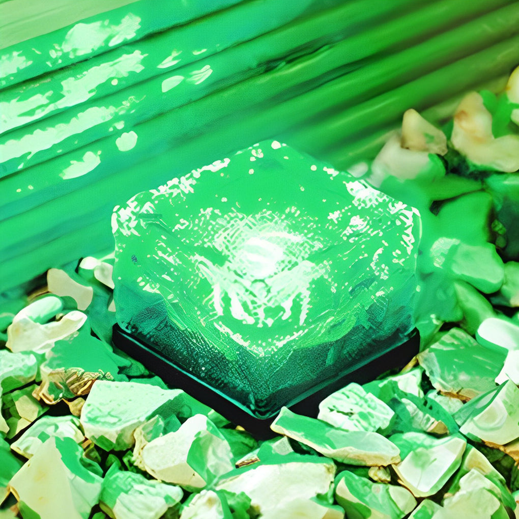Glacier Solar Step Lights Outdoor | Ice Cube Crystal-Look LED Stair and Deck Lights, Waterproof