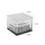 Glacier Solar Step Lights Outdoor | Ice Cube Crystal-Look LED Stair and Deck Lights, Waterproof