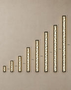 Meridian modern linear outdoor wall light size chart - 12 to 94 inch lengths with dimensions