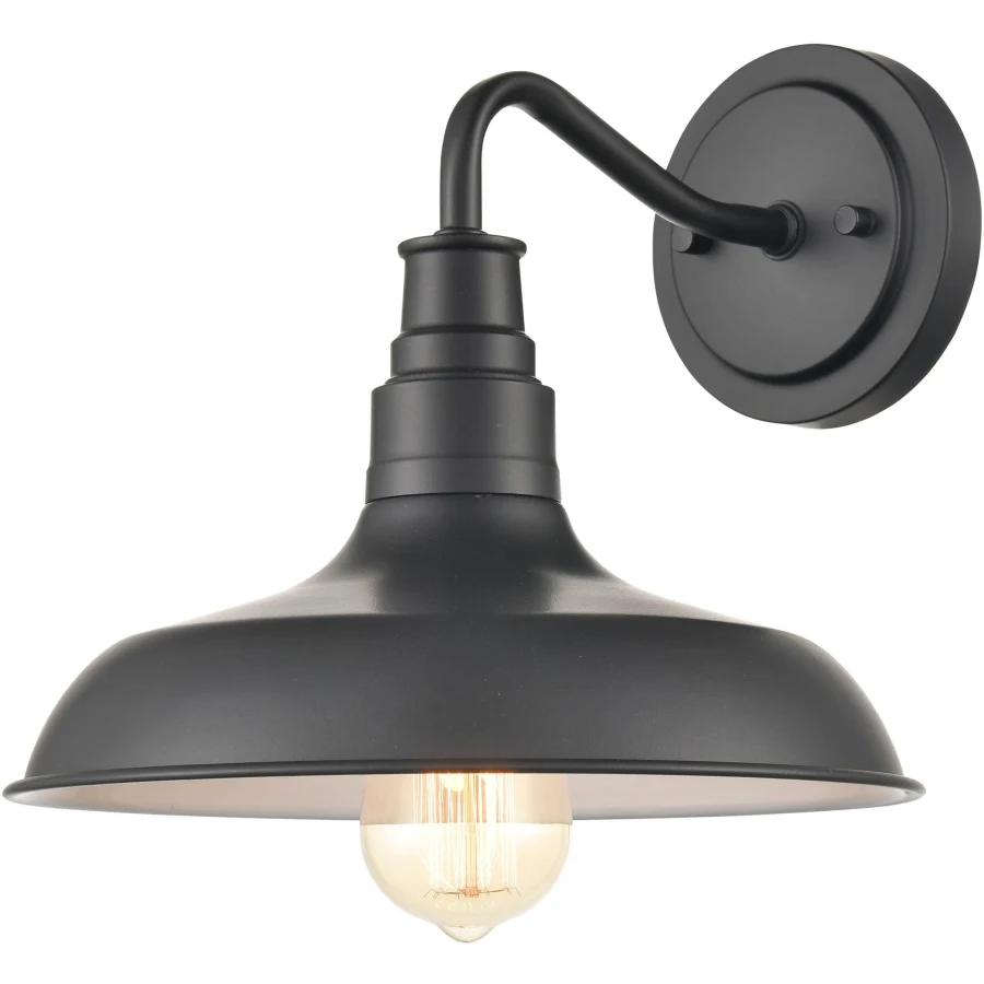 Granger Industrial Outdoor Wall Light | Metal Shade Wall Sconce, Dimmable, Vintage Edison Bulb Ready