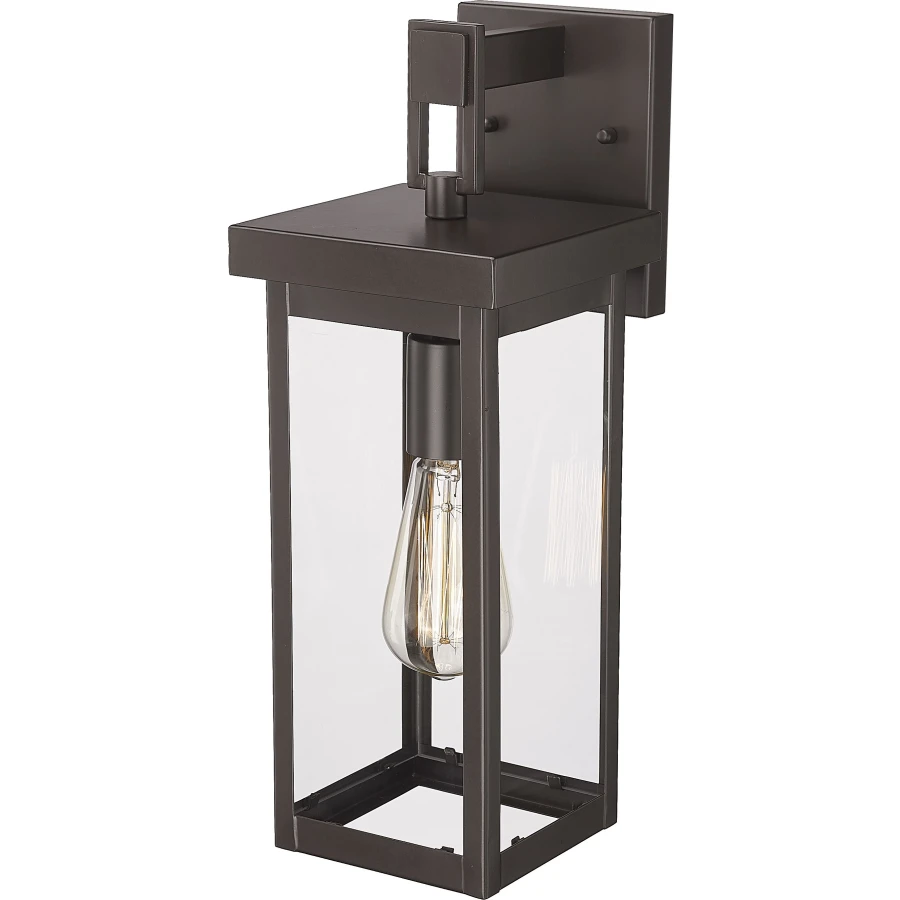 Wren Traditional Outdoor Wall Sconce | Classic Metal Wall Light with Clear Glass Shade, Dimmable