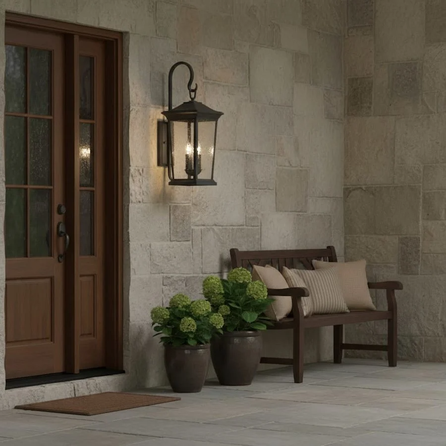 Harlow Traditional Outdoor Wall Lantern | Oil Rubbed Bronze Die-Cast Aluminum Sconce with Clear Glass