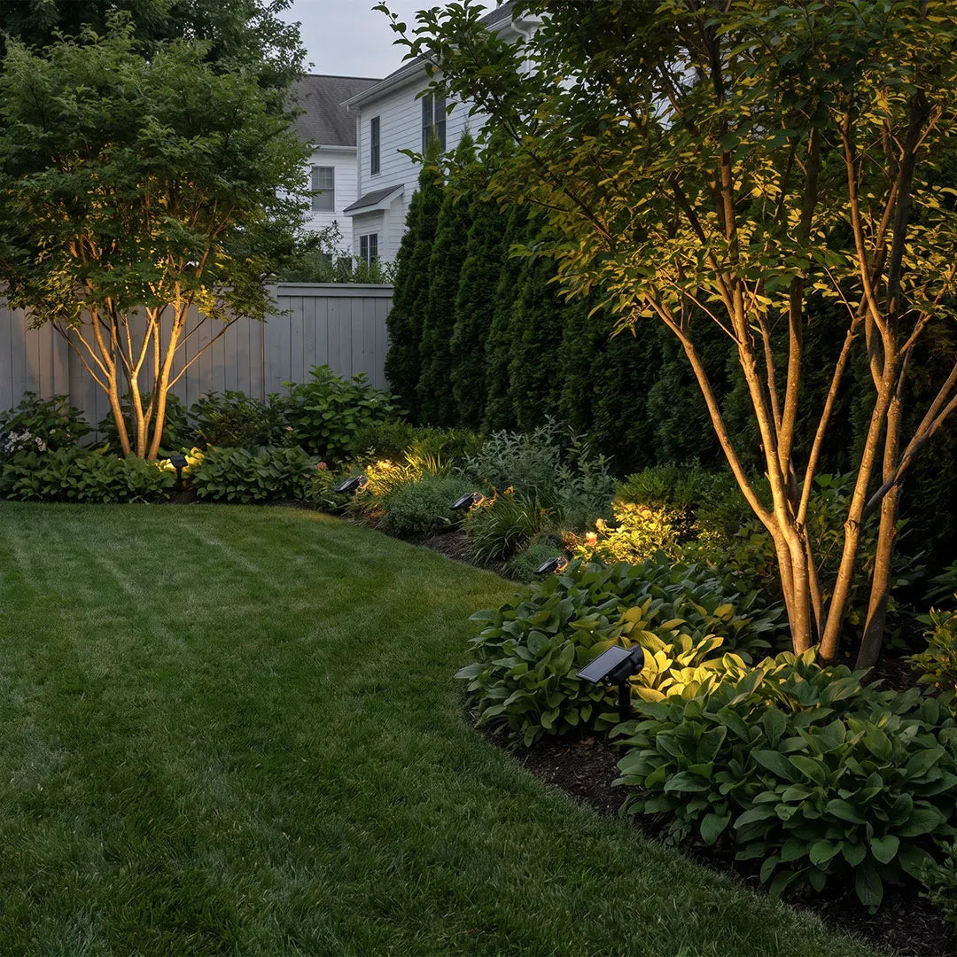 Beacon Solar Spot Lights Outdoor | Adjustable Aluminum Landscape Uplight for Trees and Gardens