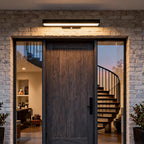 Argus Modern Linear Outdoor Wall Light | Black Stainless Steel LED Wall Sconce, Waterproof, Motion Sensor Option