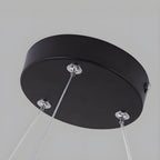 Corona Modern Ring Pendant Light | Black or White LED Circular Chandelier for Office and Living Room
