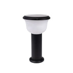 Calyx Modern Outdoor Path Light | Black Aluminum LED Landscape Light with Bowl Shade, Solar or Hardwired