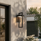 Vesper Modern Outdoor Wall Sconce | Black Stainless Steel LED Wall Light, Waterproof, Architectural