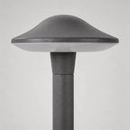 Morel Modern Mushroom Path Light | Gray Aluminum Outdoor LED Landscape Light, Warm White