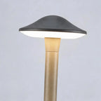 Morel Modern Mushroom Path Light | Gray Aluminum Outdoor LED Landscape Light, Warm White