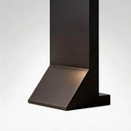 Tessel Modern Outdoor Path Light | Geometric Black Stainless Steel LED Landscape Light, Solar or Hardwired