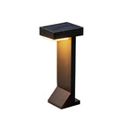 Tessel Modern Outdoor Path Light | Geometric Black Stainless Steel LED Landscape Light, Solar or Hardwired