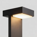 Tessel Modern Outdoor Path Light | Geometric Black Stainless Steel LED Landscape Light, Solar or Hardwired