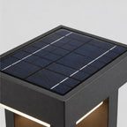 Tessel Modern Outdoor Path Light | Geometric Black Stainless Steel LED Landscape Light, Solar or Hardwired