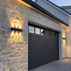 Duet Modern Up Down Outdoor Wall Light | Black Aluminum Linear LED Wall Sconce, Waterproof