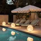 Selene Modern Moon Pillar Light | Round LED Outdoor Gatepost Light, Solar or Hardwired