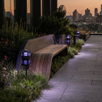 Nox Mosquito Trap Path Light | Purple LED Outdoor Garden Lantern, Black, Waterproof