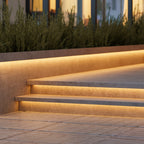 Stairline Recessed LED Strip Lights Outdoor | Under-Tread Stair and Deck Lighting, Waterproof Flexible Strip