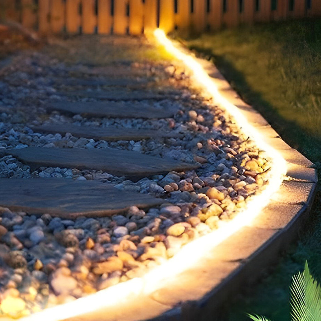 Stairline Recessed LED Strip Lights Outdoor | Under-Tread Stair and Deck Lighting, Waterproof Flexible Strip
