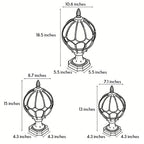 Marlowe Retro Globe Pillar Light | Outdoor Fence Post Lantern with Glass Globe, Black or Bronze