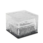 Glacier Solar Step Lights Outdoor | Ice Cube Crystal-Look LED Stair and Deck Lights, Waterproof