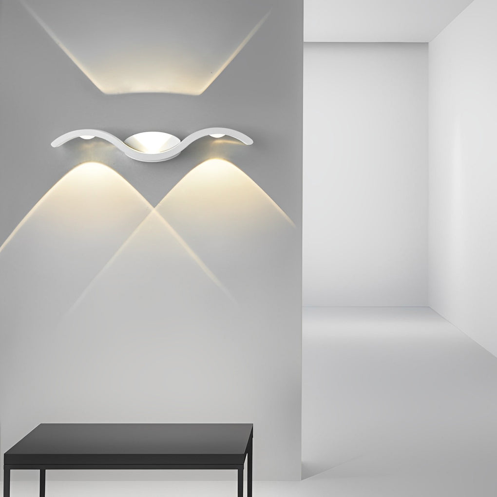 Tidal Wave Up Down Wall Sconce | Modern Die-Cast Aluminum LED Wall Light, Indoor and Outdoor