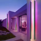 Linea Modern Outdoor Linear Wall Light | Slim Black LED Bar Wall Sconce, Waterproof, RGB or 3-Step