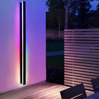 Linea Modern Outdoor Linear Wall Light | Slim Black LED Bar Wall Sconce, Waterproof, RGB or 3-Step