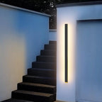 Linea Modern Outdoor Linear Wall Light | Slim Black LED Bar Wall Sconce, Waterproof, RGB or 3-Step
