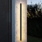Linea Modern Outdoor Linear Wall Light | Slim Black LED Bar Wall Sconce, Waterproof, RGB or 3-Step