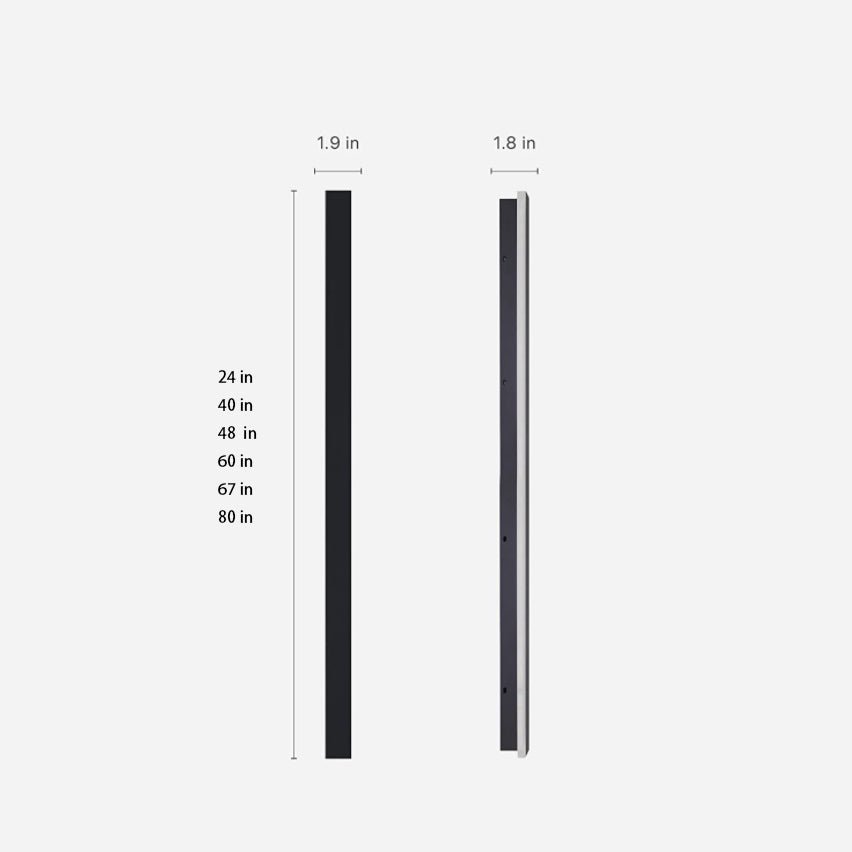 Linea Modern Outdoor Linear Wall Light | Slim Black LED Bar Wall Sconce, Waterproof, RGB or 3-Step