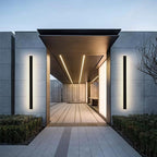 Linea Modern Outdoor Linear Wall Light | Slim Black LED Bar Wall Sconce, Waterproof, RGB or 3-Step