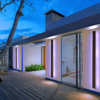 Linea Modern Outdoor Linear Wall Light | Slim Black LED Bar Wall Sconce, Waterproof, RGB or 3-Step