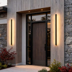 Linea Modern Outdoor Linear Wall Light | Slim Black LED Bar Wall Sconce, Waterproof, RGB or 3-Step