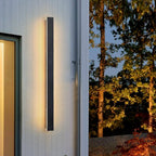 Linea Modern Outdoor Linear Wall Light | Slim Black LED Bar Wall Sconce, Waterproof, RGB or 3-Step