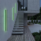 Linea Modern Outdoor Linear Wall Light | Slim Black LED Bar Wall Sconce, Waterproof, RGB or 3-Step