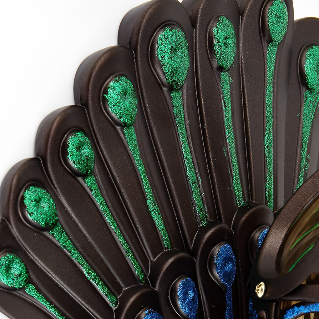 Pavo Retro Peacock Wall Sconce | Die-Cast Aluminum Outdoor Wall Light with Hand-Painted Glass