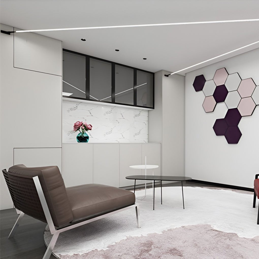 Strand Modern Linear LED Light | Rotatable Ultra-Thin Steel Bar Ceiling and Wall Light, Dimmable