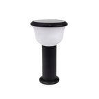 Calyx Modern Outdoor Path Light | Black Aluminum LED Landscape Light with Bowl Shade, Solar or Hardwired