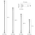 Strand Modern Linear LED Light | Rotatable Ultra-Thin Steel Bar Ceiling and Wall Light, Dimmable