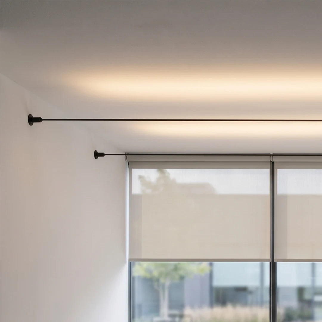 Strand Modern Linear LED Light | Rotatable Ultra-Thin Steel Bar Ceiling and Wall Light, Dimmable