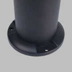Calyx Modern Outdoor Path Light | Black Aluminum LED Landscape Light with Bowl Shade, Solar or Hardwired