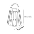 Ember Portable Solar Lantern | Black Stainless Steel Outdoor LED Light for Patio, Deck and Garden