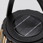 Ember Portable Solar Lantern | Black Stainless Steel Outdoor LED Light for Patio, Deck and Garden