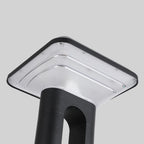 Ridge Modern Gate Pillar Light | Low-Profile Black Aluminum LED Outdoor Post Light, Solar or Hardwired