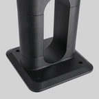 Ridge Modern Gate Pillar Light | Low-Profile Black Aluminum LED Outdoor Post Light, Solar or Hardwired