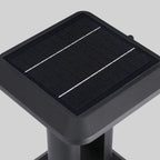 Ridge Modern Gate Pillar Light | Low-Profile Black Aluminum LED Outdoor Post Light, Solar or Hardwired