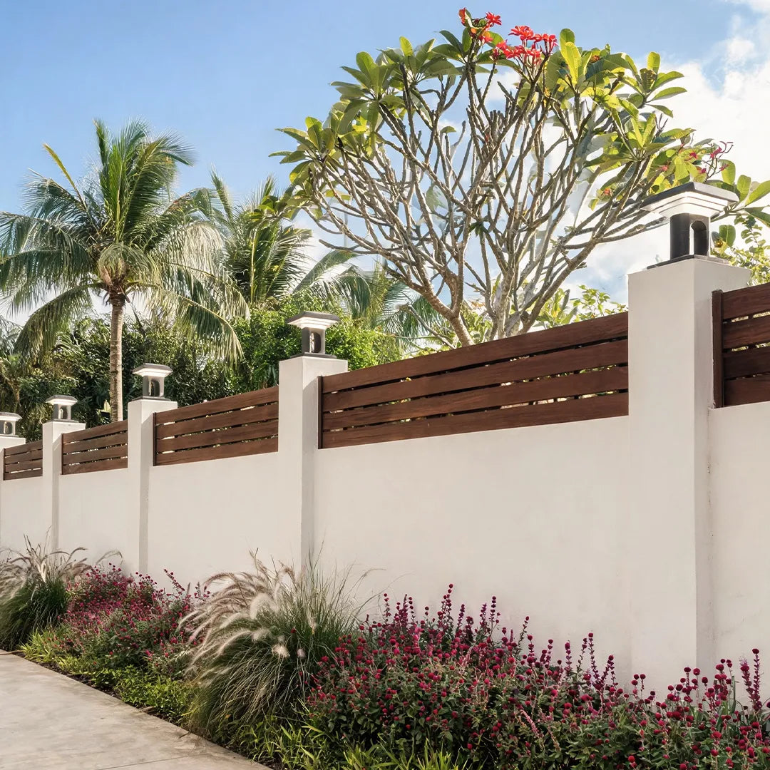 Ridge Modern Gate Pillar Light | Low-Profile Black Aluminum LED Outdoor Post Light, Solar or Hardwired